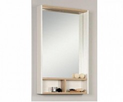 Зеркальный шкаф Акватон Йорк 55 белый/ясень фабрик