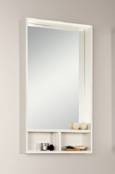 Зеркальный шкаф Акватон Йорк 50 белый/выбеленное дерево